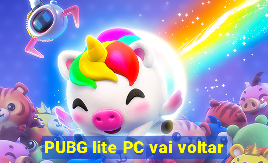 PUBG lite PC vai voltar